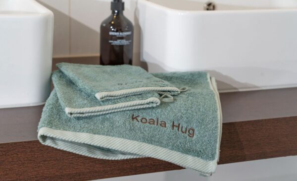 Koala Hug tencel washandjes groen